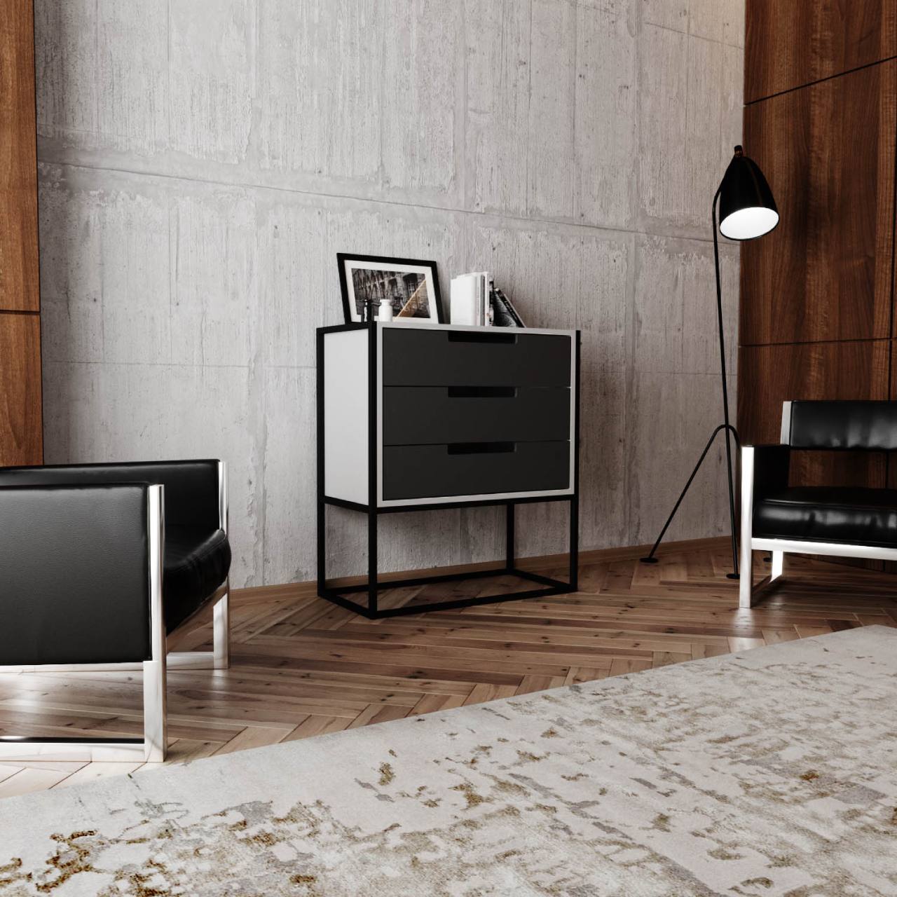 Комод в стилі лофт 4G 02